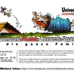 Comicbild. Hunde rennen einem nach